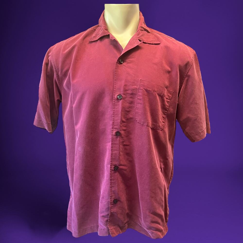 Vintage Guess Jean USA Button Down Shirt Medium Soft Polynosic Vacay Grandpacore